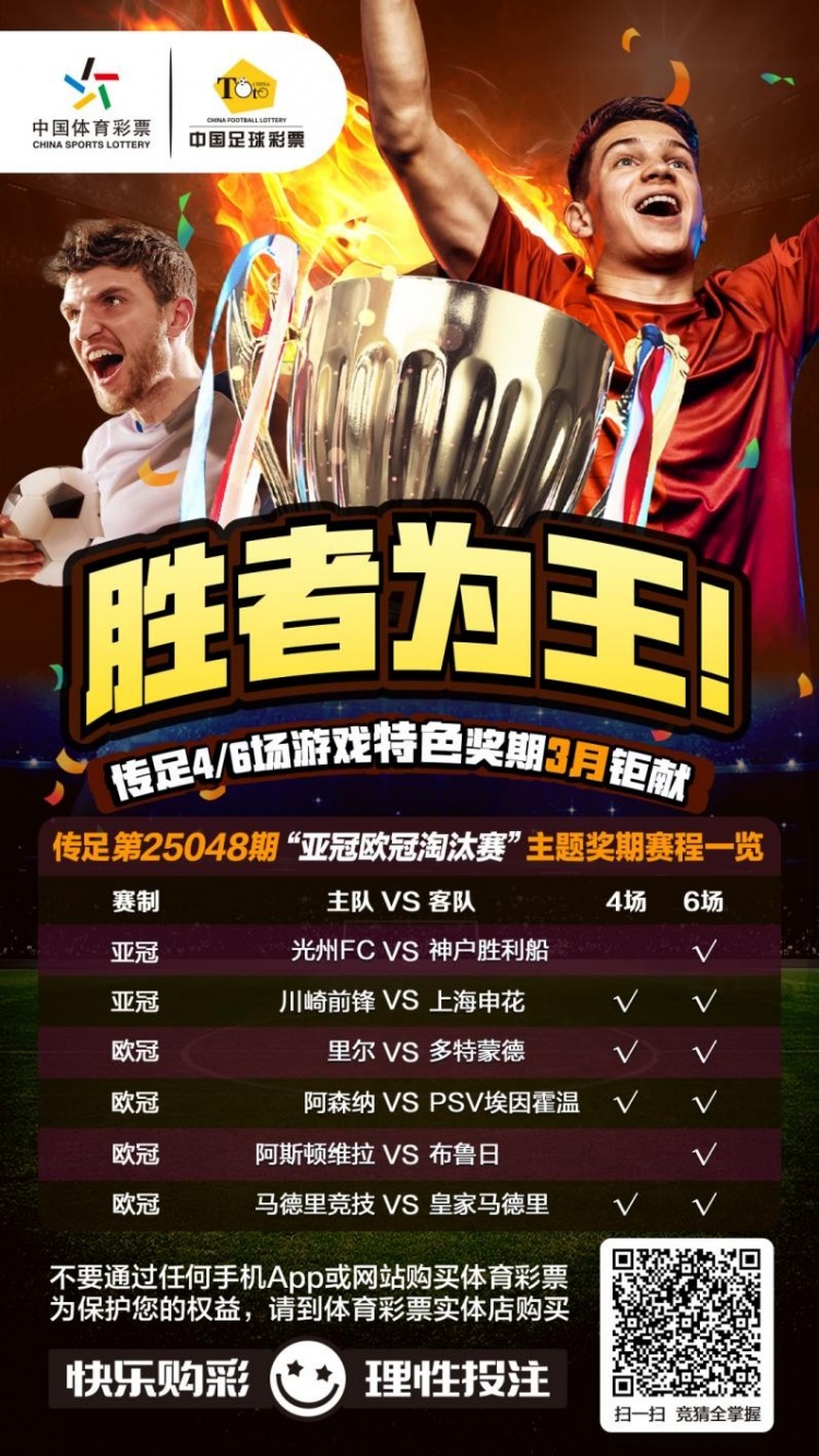  勝者為王！傳足特色獎(jiǎng)期第25048期聚焦亞冠歐冠淘汰賽