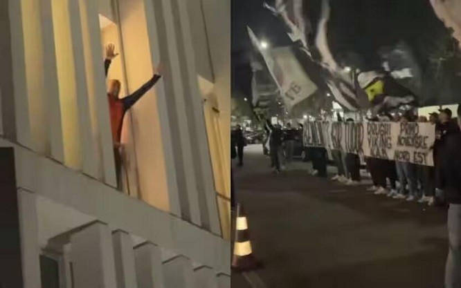  都體：尤文球迷來(lái)到酒店外支持新主帥，圖多爾向球迷們揮手致意
